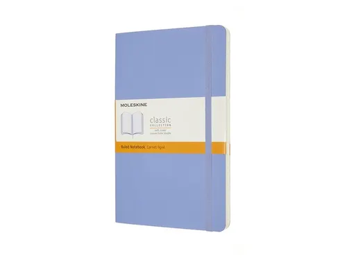 Notitieboek Moleskine large 130x210mm lijn soft cover hydrangea blue