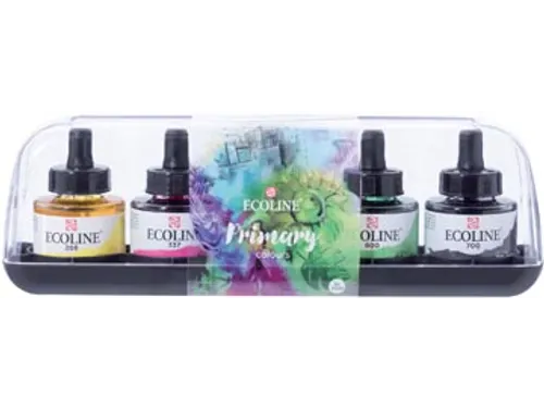 Ecoline waterverf, 30 ml, 5 primaire kleuren