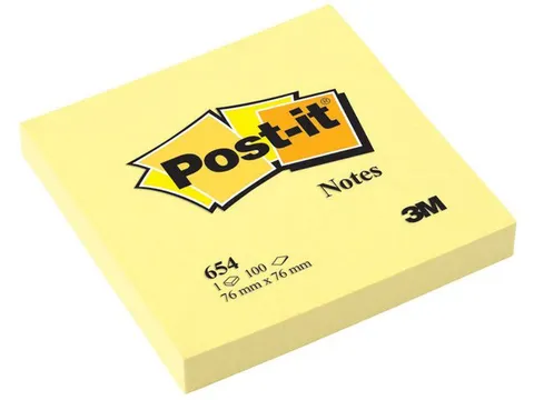 Notes Canary Yellow, 76 x 76 mm, Geel