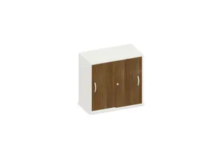 schuifdeurkast,HxBxD 770x800x430mm,decor romp wit,decor front noten - 1