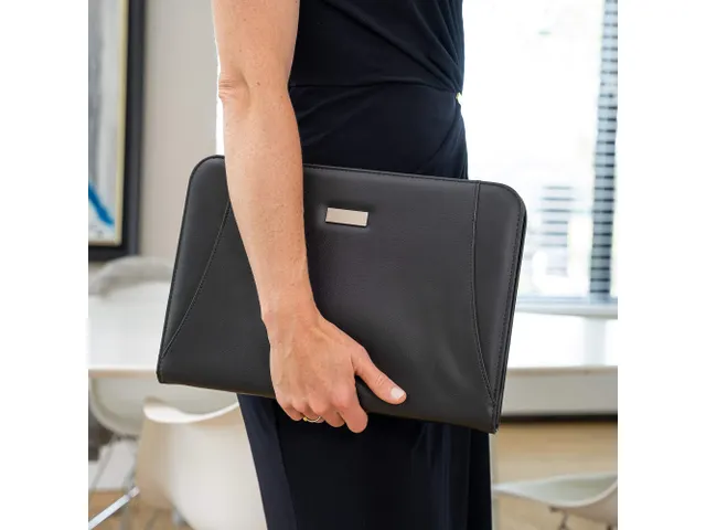 Schrijfmap Rillstab RI98444 Excellent de luxe A4 lederlook zwart