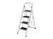 Stalen trap ladder 4 treden wit