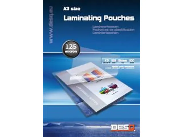 DESQ lamineerhoes A3 125 micron glanzend 100 stuks