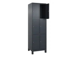 lockerkast HxBxD 1950x600x500mm 2x3vakken cil.-slot voeten - 1