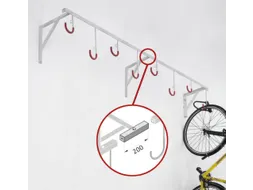 Fiets-Hangrek 8Plaatsen L 2600Mm Wandmontage