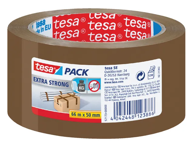 Verpakkingstape Tesapack Extra Strong 50mmx66m Bruin Voordeelbundel