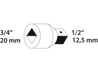 GEDORE 3219 Reduceer 3/4 inch naar 1/2 inch - 6