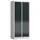 Lockerkast 1800x800x500mm 2x3 vakken cilinderslot, sokkel, RAL7016
