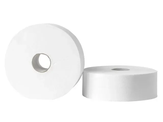 Toiletpapier Maxi jumbo rollen cellulose 2-laags Wit FSC Pallet 48 Pak