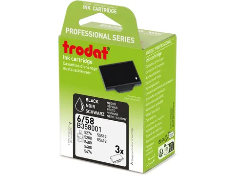 Trodat vervangkussen voor 5480/5208 3 stuks zwart