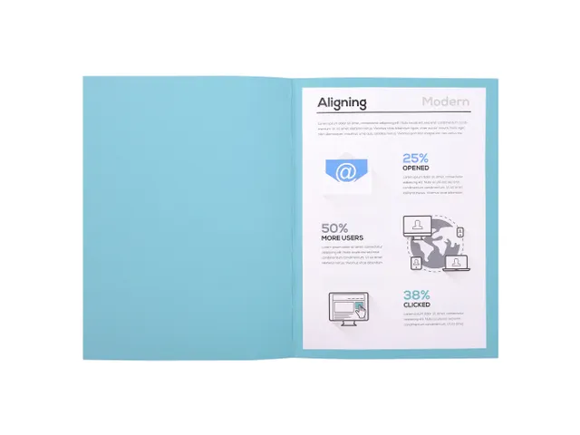 Dossiermap FOREVER 180 100% gerecycleerd 24x32cm Lichtblauw 50 Stuks