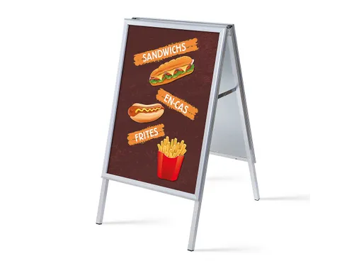Stoepbord A1 complete set met print "Sandwichs En-cas Frites"
