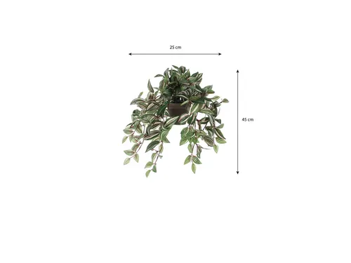 Kunstplant Mica Tradescantia hangend groen 45x25cm