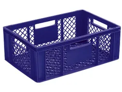 Euronorm Stapelkrat Pe 220x600x400mm 43liter Open Blauw