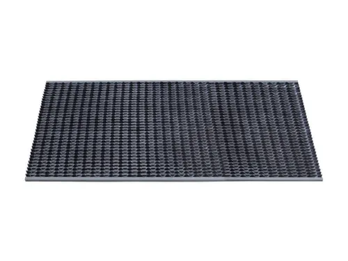 schoonloopmat,v. binnen/buiten,LxB 785x1585mm,zwart/zilverkleurig
