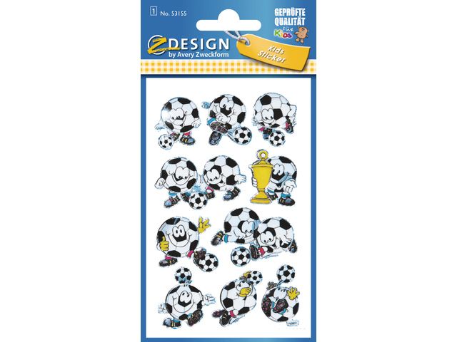 3D stickers Z-Design Kids pakje a 1 vel voetbal | EtiketWinkel.nl