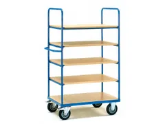 Etagewagens 5 Etages Hout 8341 600kg Laadvlak 1000x600mm Ral5007