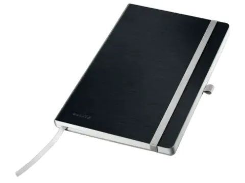 Notitieboek Leitz Style A5 lijn 160pag zwart