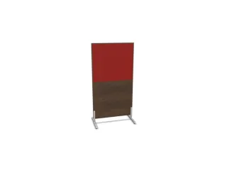 scheidingswand,HxB 1545x800mm,NV bruin hickory,BN4011-rood - 1