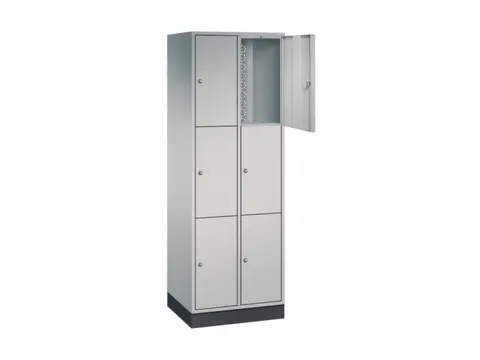 lockerkast,HxBxD 1950x620x500mm,2x3vakken,cil.-slot,sokkel