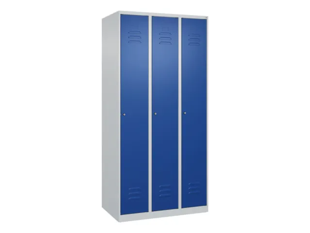 locker,HxBxD 1850x900x500mm,3vak,vak B 300mm,cil.-slot,staand op vloer