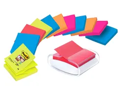 Memoblokdispenser 3M tbv Post-it Z-Note 76x76mm transparant + 12 blok