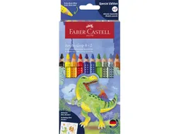 Kleurpotlood Faber-Castell Jumbo Grip Dino 8 colourgrip + 2 metallic g