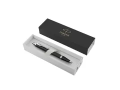 Balpen Parker IM Matt Black CT Finish Medium Blauwe inkt
