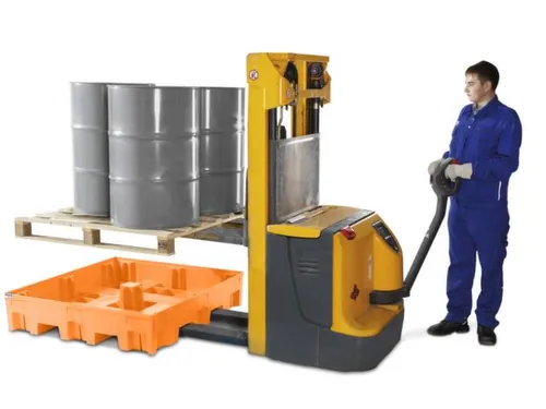PE-opvangbak,v. 4x200l vat,opvangvol. 255l,HxBxD 275x1235x1235mm