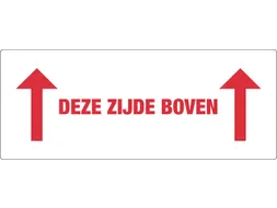 Waarschuwingsetiket deze zijde boven 150mmx60mm 500 stuks