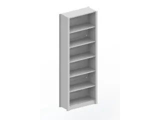 kantoorstelling,grondveld,HxBxD 2200x806x335mm,7xStalen bodem - 1