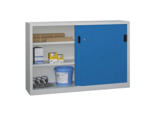 schuifdeurkast,HxBxD 1000x1500x400mm,RAL7035,front RAL5012