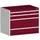 ladekast 800x1050x650mm 4laden zware lasten RAL7035 front RAL3004
