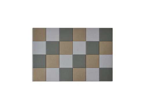 Akoestische PET-vilt wandtegels 30x30cm Combi Beige 24 Stuks