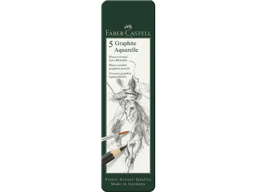 Aquarelpotlood Faber-Castell Graphite etui a 5 stuks