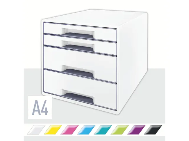 Ladenblok Leitz WOW Cube 4 laden wit/grijs