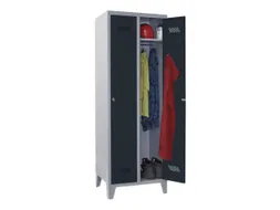 Garderobekast 1850x630x500mm 2 Vakken Klink Ral7035 Front Ral7016