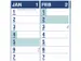 Muurplanner Kangaro 2025 NL/FR uitwisbaar 70x100cm met gratis marker e