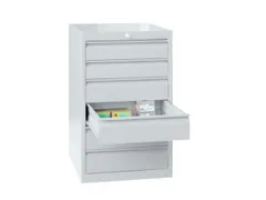 Ladenkast HxBxD 800x715x600mm 6 Laden Ral7035