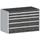 ladekast 800x1300x750mm 5laden zware lasten RAL7035 front RAL7016