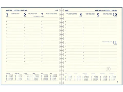 Agendavulling 2026 Ryam Executive A5 7dagen/2pagina's staand