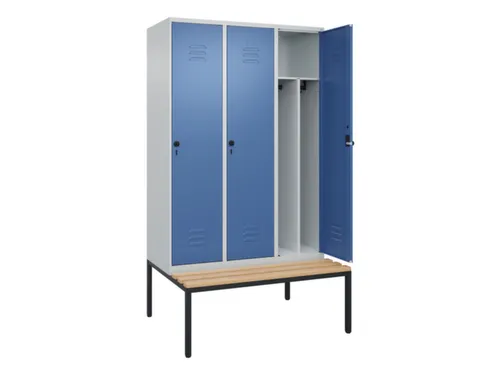 locker voor scheiding van kleding,HxBxD 2120x1200x815mm,3vak