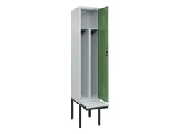 locker met bank,voor scheiding van kleding,HxBxD 2120x400x815mm,1vak