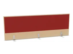 opzetpaneel,v. bureau,aanbouw achter,B 1600mm,NE-esdoorn,BN4011-rood