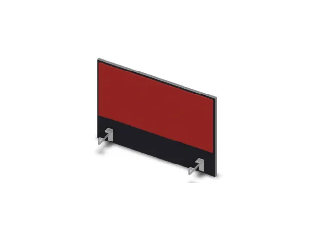 opzetpaneel bureau aanbouw zijkant CC-zwart BN4011-rood 800mm