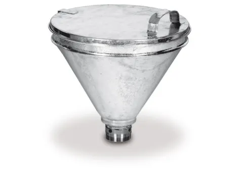 Trechter Staal Vul Ø 300Mm Met Deksel En Zeef 2 Buitendraad