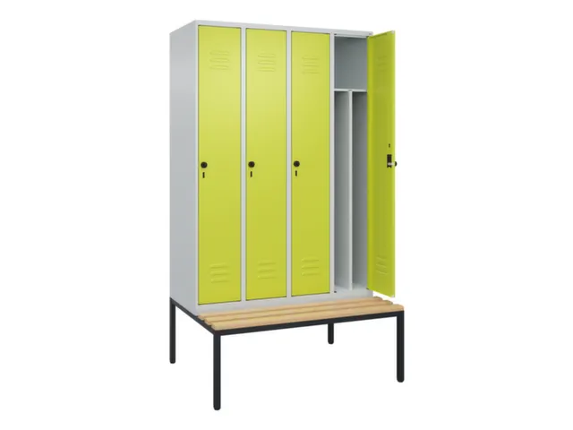 locker voor scheiding van kleding,HxBxD 2120x1200x815mm,4vak
