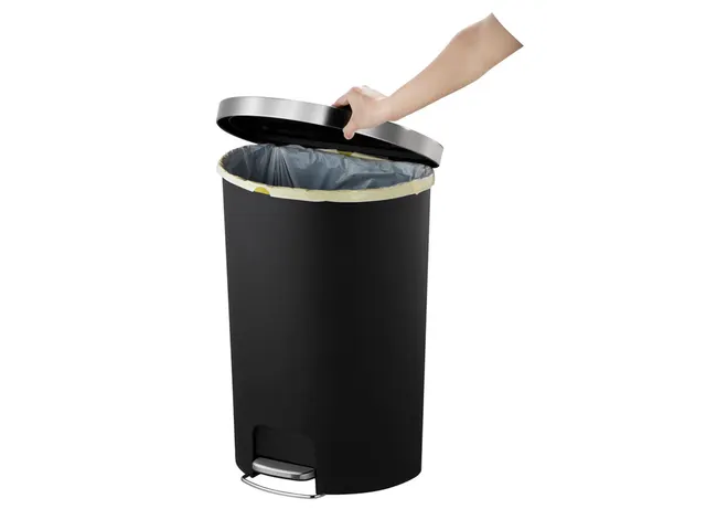 Hana pedaalemmer halfrond 55 Liter Zwart