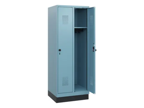 schoollocker,HxBxD 1630x600x500mm,2vak,vak B 300mm,draaigrendel,sokkel