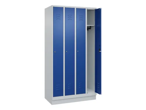 locker,HxBxD 1950x1000x500mm,4vak,vak B 250mm,cil.-slot,sokkel
